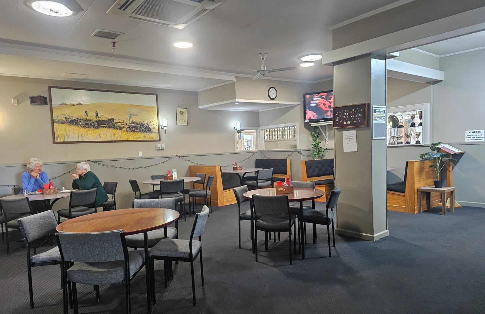 Tone’s Bistro dining area at the club.